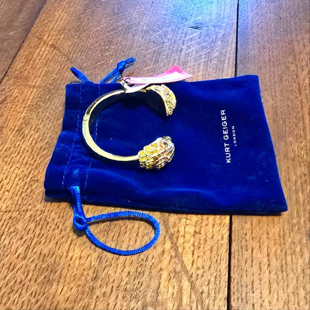 Kurt Geiger FULL SET Rainbow & Gold Eagle Ring, Earrings, Necklace, & Bracelet - Picture 4 of 12